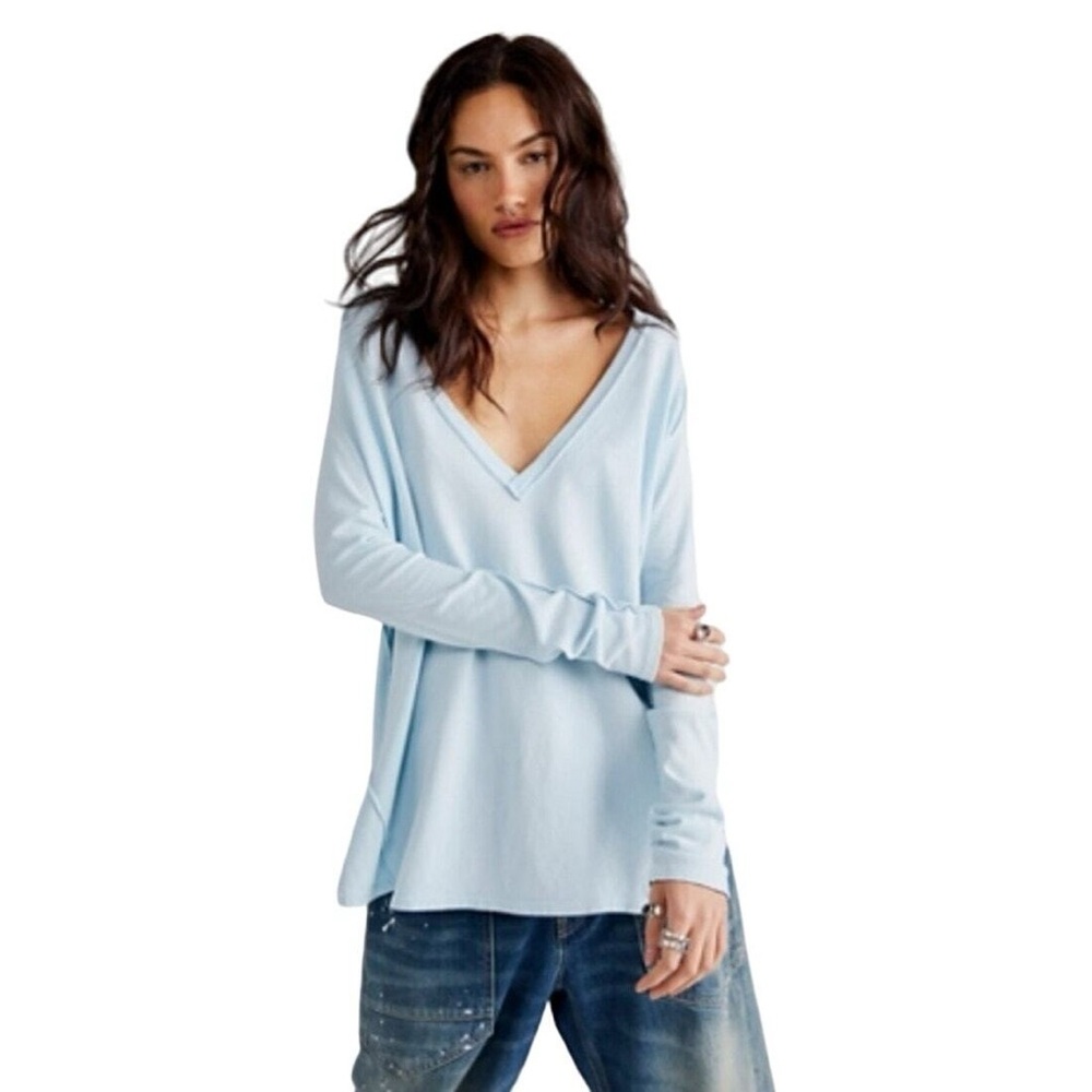 Free people We the free Jaycee deep V neck tunic top S